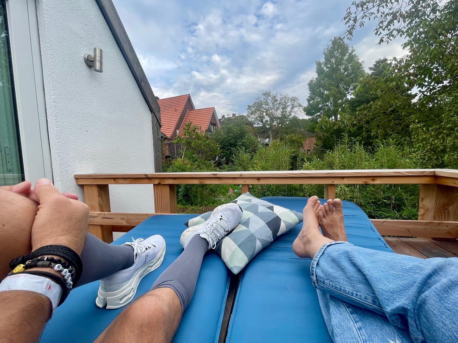 Meine Beine sind woanders